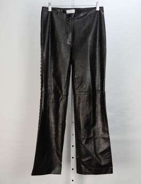 Santacroce Leather Pants IT 44, US S 2/4 Leather Laced Legs Retail $1295